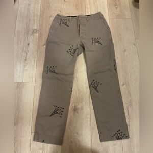 BAPE A Bathing Ape Chino Khakis graphic logo pants 31